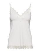 Rwbillie Sl Strap Lace Top White Rosemunde