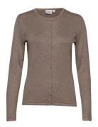 A8661, Milasz R-Neck Cardigan Brown Saint Tropez