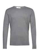 Slhrome Ls Knit Crew Neck Noos Grey Selected Homme