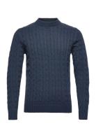 Slhryan Structure Crew Neck Blue Selected Homme