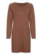 Vmzera Ls Short Dress Jrs Lt Brown Vero Moda