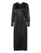 Slflyra Ls Ankle Wrap Dress B Black Selected Femme