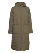 Slfnora Quilted Coat Khaki Selected Femme