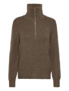 Vibooba Half Zip Pullover Bf Brown Vila