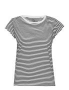 Organic Favorite Stripe Teasy Black Mads Nørgaard