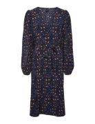 Vmanne Ls Calf Dress Wvn Blue Vero Moda