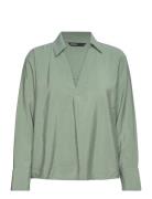 Onlkate L/S V-Neck Top Wvn Green ONLY