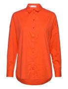 Slfemma-Sanni Ls Shirt Orange Selected Femme