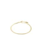 Joanna Recycled Flat Snake Chain Bracelet Gold-Plated Gold Pilgrim