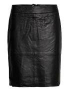 Cuberta Leather Skirt Black Culture