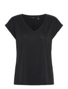 Vmfilli Ss V-Neck Tee Ga Noos Black Vero Moda