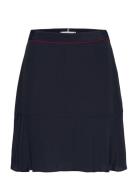 Vis Crepe Solid Short Skirt Navy Tommy Hilfiger