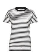 Slfmyessential Ss Stripe O-Neck Tee Noos Black Selected Femme