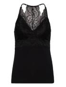 Rwbiarritz Sl Strap Lace Top Black Rosemunde