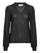 Vimanja V-Neck L/S Top Black Vila