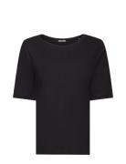 Linen Blend T-Shirt Black Esprit Casual