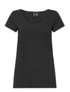 Vmmaxi My Soft Ss U-Neck Noos Black Vero Moda