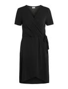 Vinayeli S/S Knee Wrap Dress/Su - Noos Black Vila