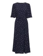 Cecilia Deplhine Midi Dress Navy French Connection