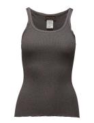 Rwbelle U-Neck Strap Elastic Top Grey Rosemunde