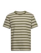 Akkikki Noos Stripe Tee Khaki Anerkjendt