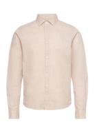 Jamie Cotton Linen Shirt Ls Cream Clean Cut Copenhagen