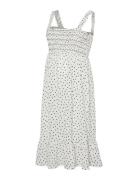 Mlesma S/L Wo Midi Dress A. White Mamalicious