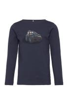 T-Shirt Ls 2-In-1 Navy Minymo