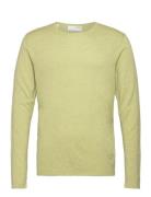 Slhrome Ls Knit Crew Neck Noos Green Selected Homme