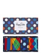 4-Pack Multi-Color Socks Gift Set Patterned Happy Socks