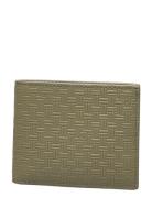 Leather Signature Weave Wallet Khaki GANT