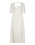 Slfjuana-Ulrikke 2/4 Smock Ankle Dress B White Selected Femme