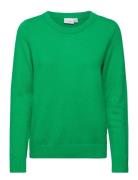 Viril O-Neck L/S Knit Top - Noos Green Vila