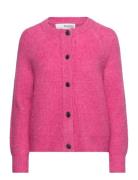 Slflulu Ls Knit Short Cardigan B Noos Pink Selected Femme
