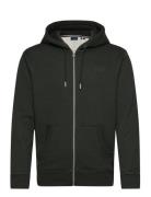 Essential Logo Zip Hoodie Green Superdry