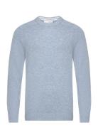 Slhnewcoban Lambs Wool Crew Neck W Noos Blue Selected Homme