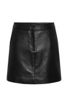 Yaslyma Hmw Leather Skirt Noos Black YAS