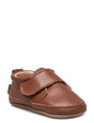 Luxury Leather Slippers Brown Melton