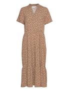 Edasz Ss Maxi Dress Brown Saint Tropez