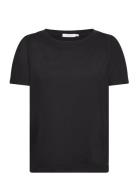 T-Shirt With Pleats Black Coster Copenhagen