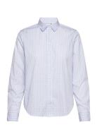 Reg Poplin Gingham Shirt Blue GANT