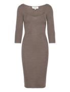 Merino Wool Dress Brown Rosemunde