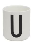 Porcelain Cup A-Z, Æ, Ø White Design Letters
