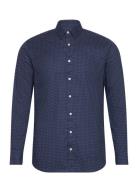 Slhslim-Dan Aop Shirt Ls O Navy Selected Homme