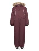 Twill Nylon Junior Suit Burgundy Mikk-line