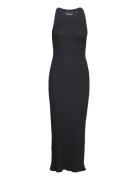 Long Midi Rib Dress Black HAN Kjøbenhavn