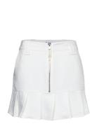 Slub Linen Mini Skirt White Ganni