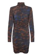 Alinegz Short Dress Brown Gestuz