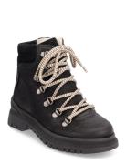 Boots - Flat - With Lace And Zip Black ANGULUS
