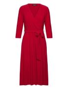 Surplice Jersey Dress Red Lauren Ralph Lauren